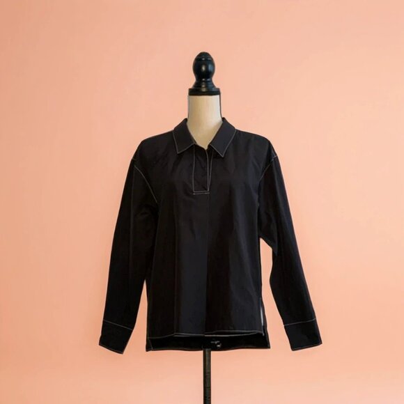 🟠 United Tokyo 🟠 black polo shirt | minimalist Japanese design - Picture 1 of 6